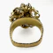 Vintage Brutalist Gold Amethyst & Diamond Sculptural Ring - Saddingtons Jewellery Stand 375 - image 4