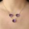 Antique Amethyst Trilogy Drop Necklace - Saddingtons Jewellery Stand 375 - image 1