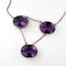 Antique Amethyst Trilogy Drop Necklace - Saddingtons Jewellery Stand 375 - image 2