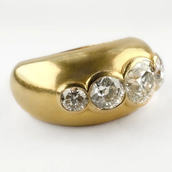 1950’s 5 Stone Diamond Ring 2.15ct - Saddingtons Jewellery Stand 375 - image 2