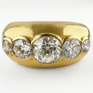 1950’s 5 Stone Diamond Ring 2.15ct - Saddingtons Jewellery Stand 375