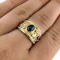 Etruscan Cabochon Ruby & Sapphire Ring - Saddingtons Jewellery Stand 375 - image 5