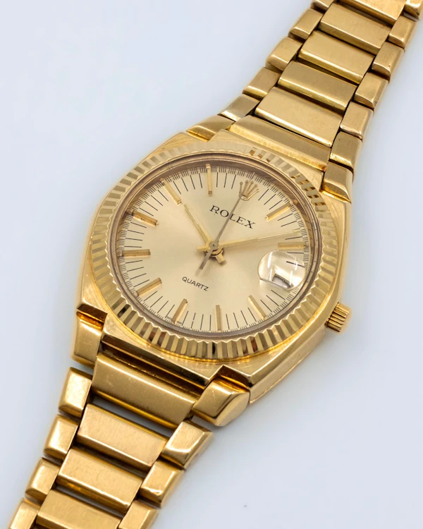 1971 Limited Edition Rolex ‘Texano’ 5100 Oysterquartz - Beta 21 - 18k Gold Rare Vintage - image 9