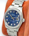 2002 Rolex Datejust 16234 Sodalite Stone Diamond Dot Dial White Gold Fluted - Rare Collector Piece Oyster Bracelet - image 5