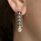 Vintage Sapphire & Diamond Foliate Drop Earrings - Saddingtons Jewellery Stand 375 - image 1