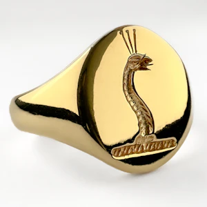 Sea Serpent Intaglio Signet Ring - Saddingtons Jewellery Stand 375
