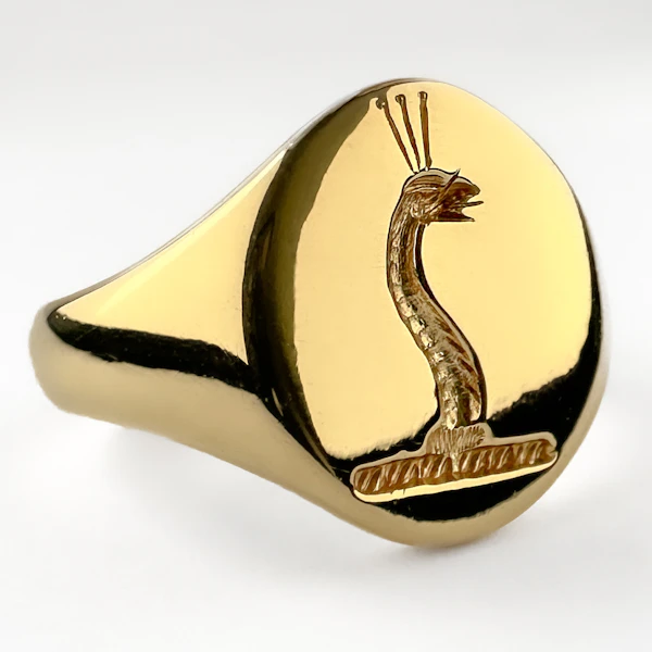 Sea Serpent Intaglio Signet Ring - Saddingtons Jewellery Stand 375 - image 1