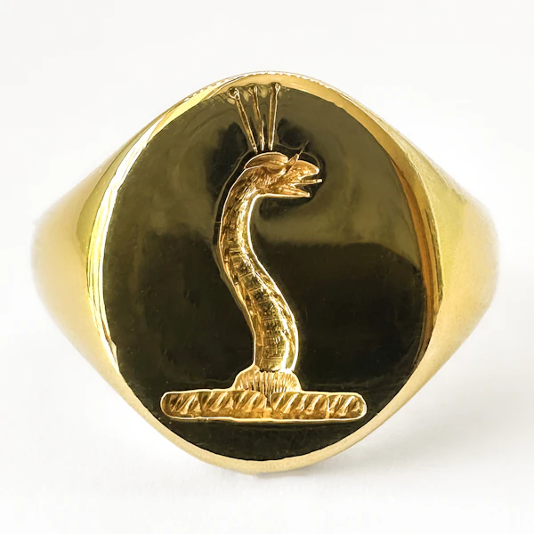 Sea Serpent Intaglio Signet Ring - Saddingtons Jewellery Stand 375 - image 2