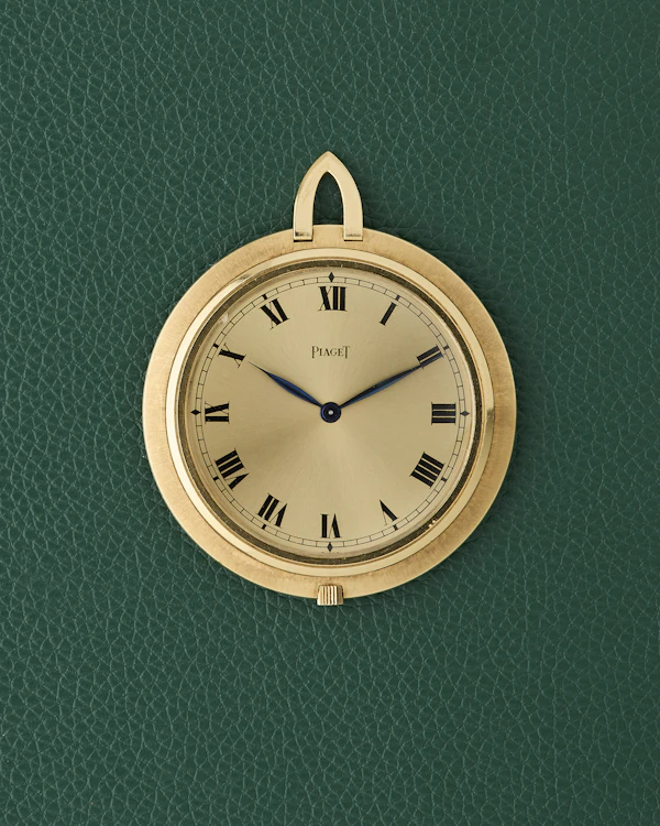 Piaget 18k Yellow Gold Roman Numerals Pocket Pendant Watch - image 1