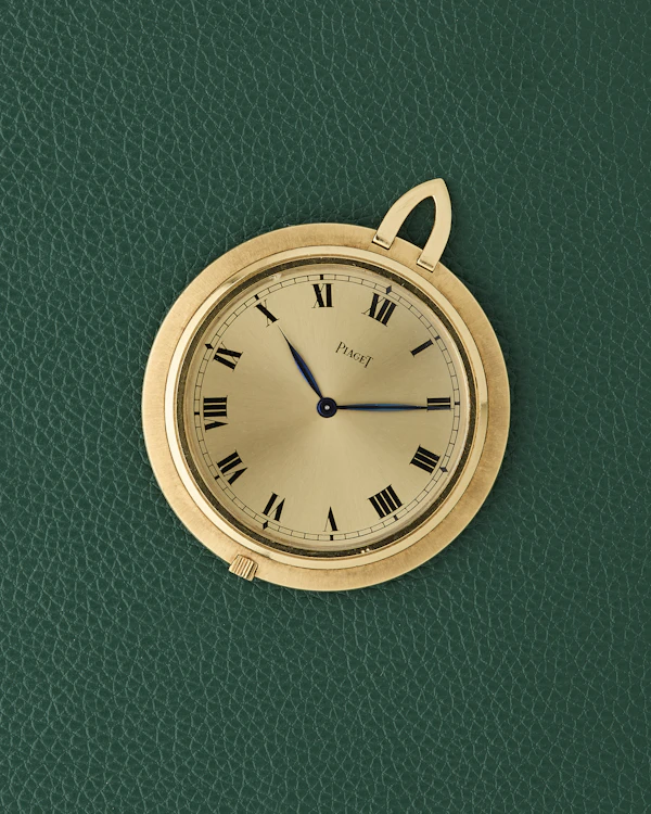 Piaget 18k Yellow Gold Roman Numerals Pocket Pendant Watch - image 3