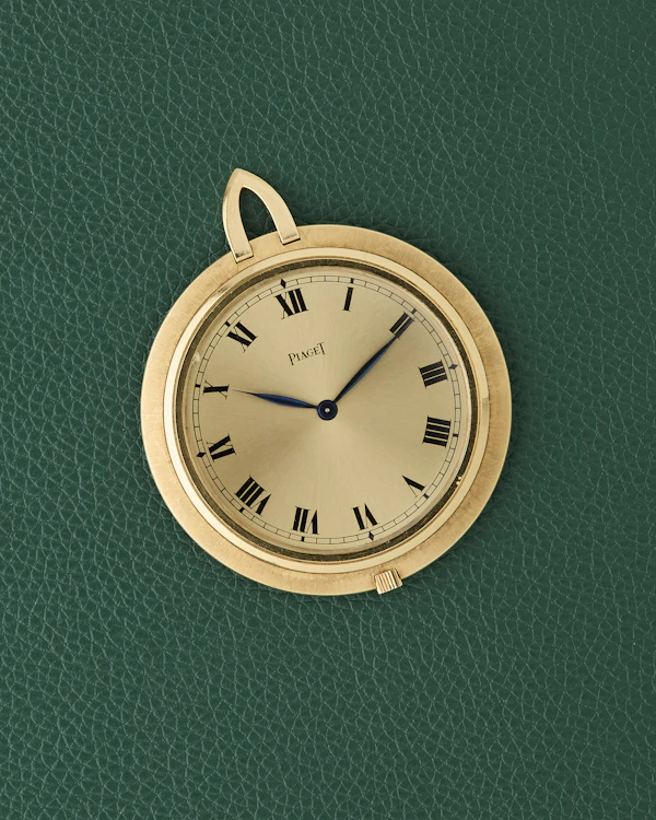 Piaget 18k Yellow Gold Roman Numerals Pocket Pendant Watch - image 2