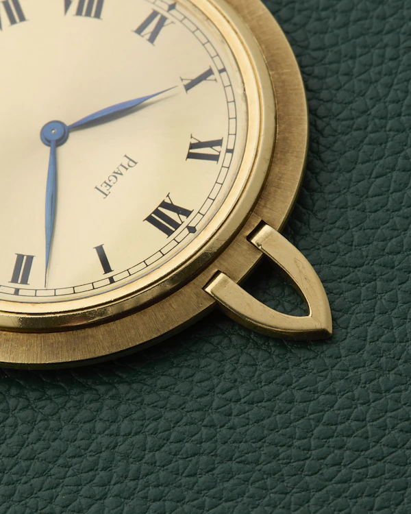 Piaget 18k Yellow Gold Roman Numerals Pocket Pendant Watch - image 8