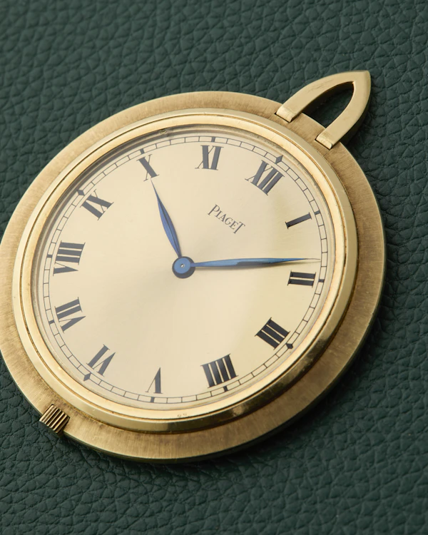 Piaget 18k Yellow Gold Roman Numerals Pocket Pendant Watch - image 7