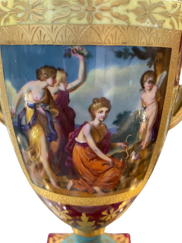 Pair of Vienna vases and covers - image 4