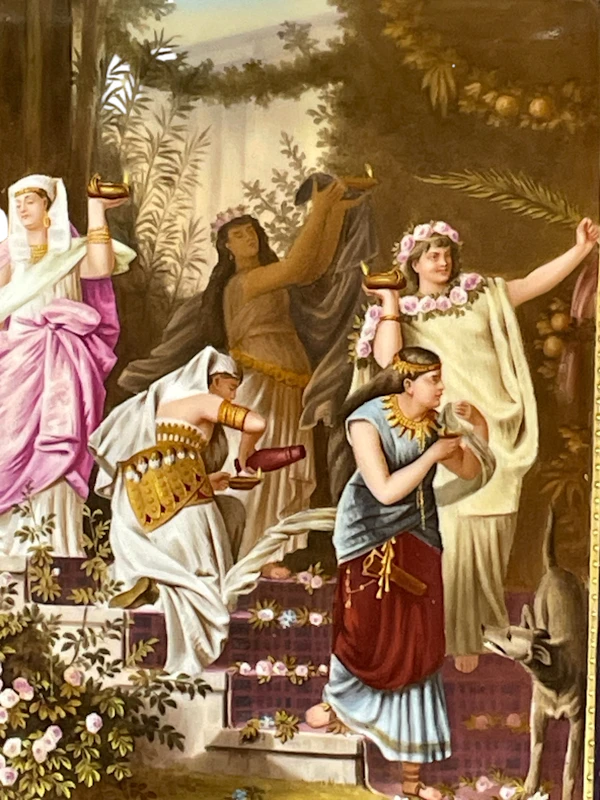 Signed Vienna porcelain tray - image 2