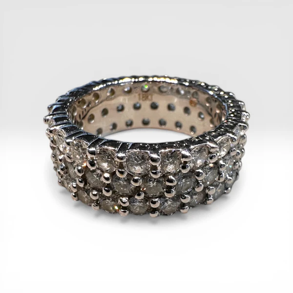 10.60 Carat Diamond Full Eternity Band in 18K White Gold - image 2