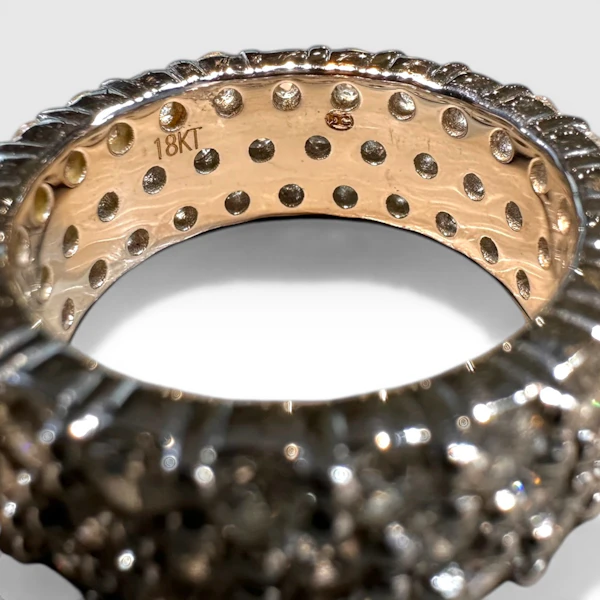 10.60 Carat Diamond Full Eternity Band in 18K White Gold - image 3