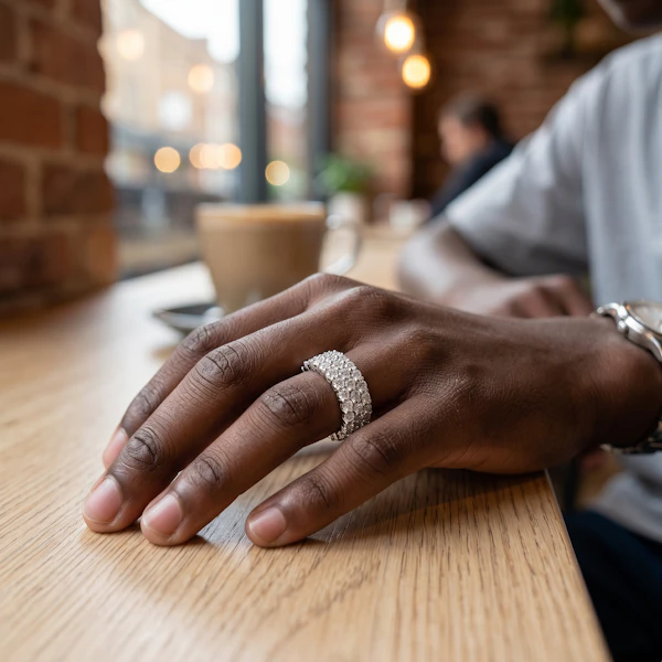 10.60 Carat Diamond Full Eternity Band in 18K White Gold - image 4