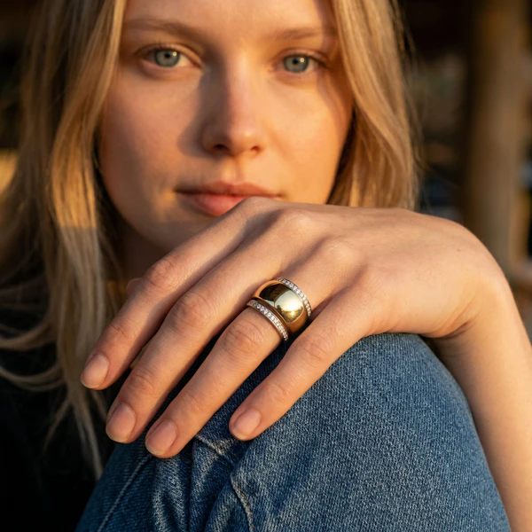 FOPE “Hula Hoop” Diamond Ring - image 2