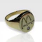 9K Gold Diamond "McDonalds" Signet Ring – London, 1993 - image 2