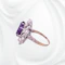 Amethyst and Diamond Cocktail Ring - image 4