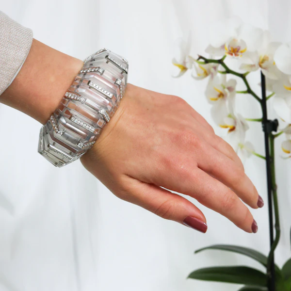 Diamond And Rock Crystal Bracelet - image 5