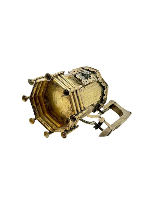 Russian silver gilt and trompe l'oeil tea holder, St Petersburg, 1878 by Alexander Sokolov. - image 7