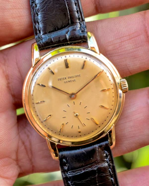 1955 Patek Philippe Calatrava 2484 - Raised Enamel Fancy Lugs - 18k Yellow Gold Rare Vintage Mechanical
