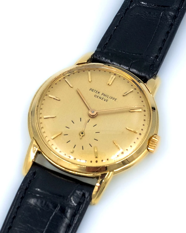 1955 Patek Philippe Calatrava 2484 - Raised Enamel Fancy Lugs - 18k Yellow Gold Rare Vintage Mechanical - image 7