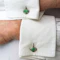 Art Deco Jade, Ruby and Diamond and Platinum Cufflinks, Circa 1920 - image 4