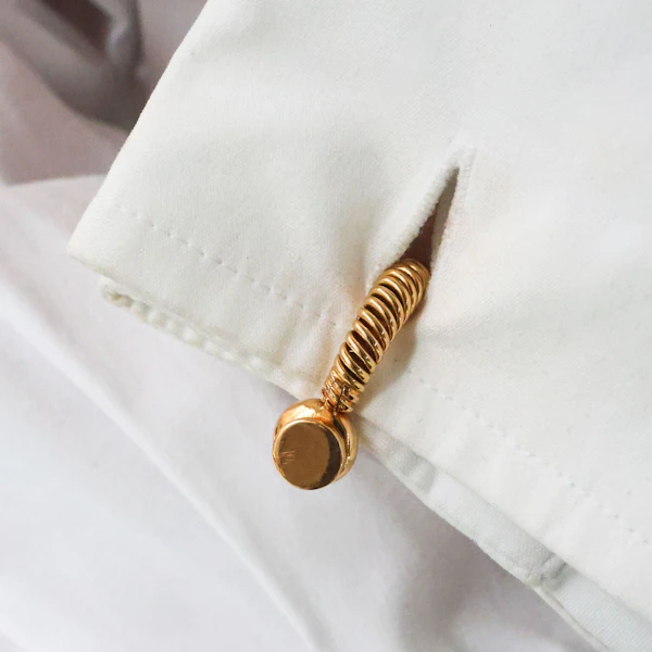French Gold Spring Stirrup Cufflinks, Circa 1950 - image 8