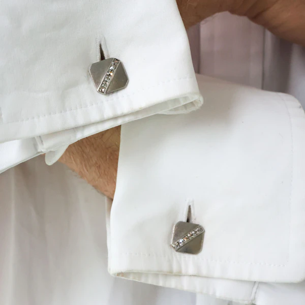 Tiffany & Co. Platinum And Diamond Cufflinks - image 4