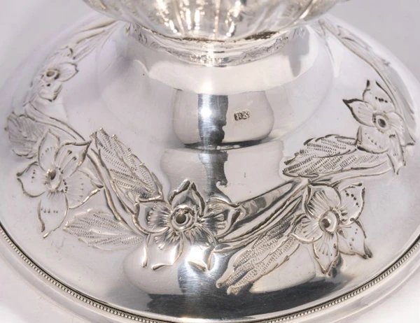 Solid Silver Hallmarked Kohen Handwashing Jug from the Kalisher Synagogue on the occasion of Simchat Torah, Maker’s Mark R.K, Rubin Koshr (Kusher), 1906 - image 7