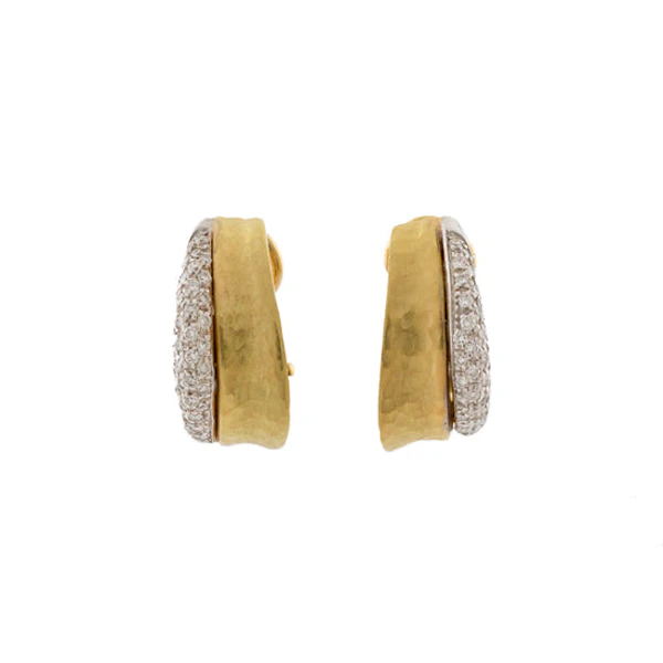 18ct Gold Grima Diamond Earrings Spectrum AntiqueS - image 1
