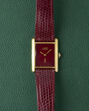 Cartier Tank Must de Cartier Rouge Burgundy Dial Manual Wind