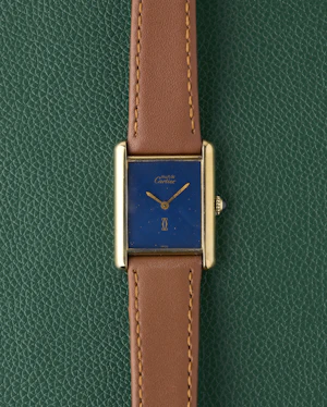 Cartier Tank Must de Cartier Blue Dial Manual Winding