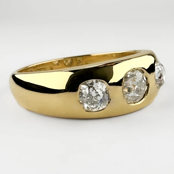 Victorian 3 Stone Gypsy Ring 1.50ct - Saddingtons Jewellery Stand 375 - image 3