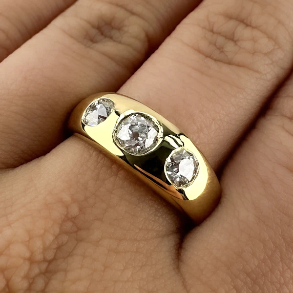 Victorian 3 Stone Gypsy Ring 1.50ct - Saddingtons Jewellery Stand 375 - image 1
