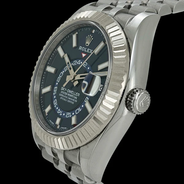 ROLEX SKY-DWELLER 326934 FULL SET 2022 BLUE INDEX JUBILEE BRACELET - image 2