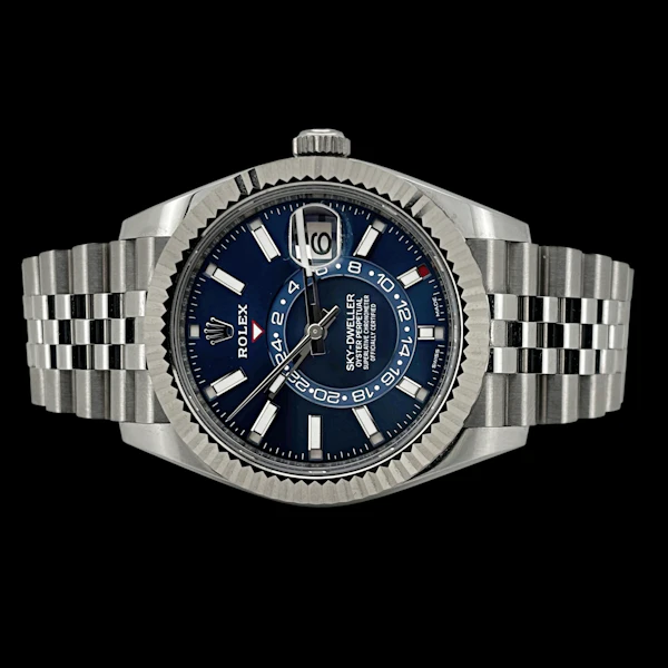 ROLEX SKY-DWELLER 326934 FULL SET 2022 BLUE INDEX JUBILEE BRACELET - image 4
