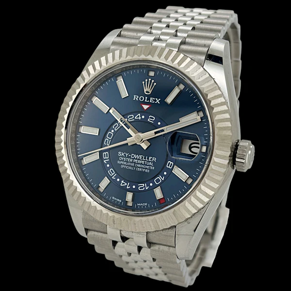 ROLEX SKY-DWELLER 326934 FULL SET 2022 BLUE INDEX JUBILEE BRACELET - image 1