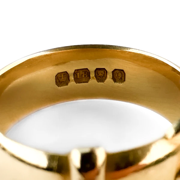 Victorian 1891 Gold Buckle Ring - Saddingtons Jewellery Stand 375 - image 4