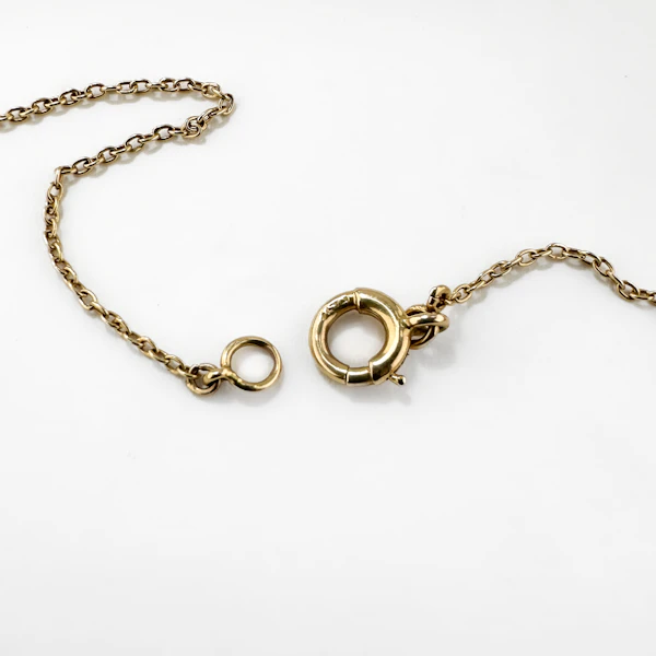 Edwardian Peridot Tourmaline & Pearl Festoon Necklace - Saddingtons Jewellery Stand 375 - image 4