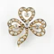 Edwardian Pearl & Diamond Clover Brooch - Saddingtons Jewellery Stand 375 - image 1
