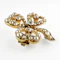 Edwardian Pearl & Diamond Clover Brooch - Saddingtons Jewellery Stand 375 - image 2