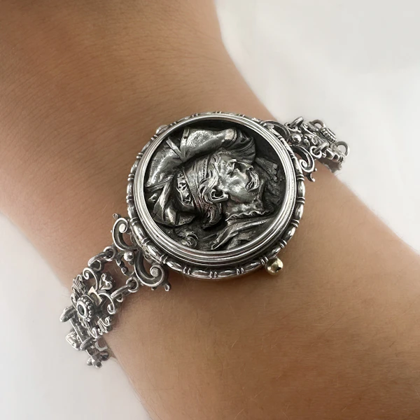 Georg Adam Scheid Art Nouveau Silver Bracelet - Saddingtons Jewellery Stand 375 - image 5
