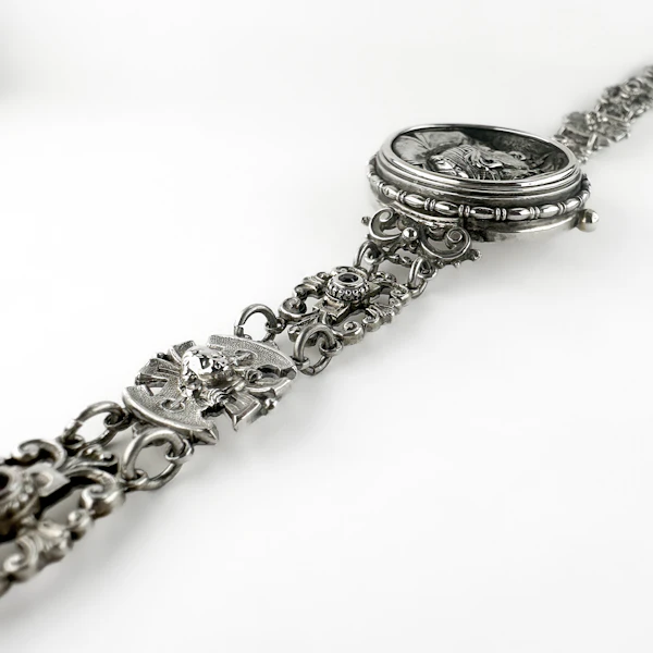 Georg Adam Scheid Art Nouveau Silver Bracelet - Saddingtons Jewellery Stand 375 - image 2
