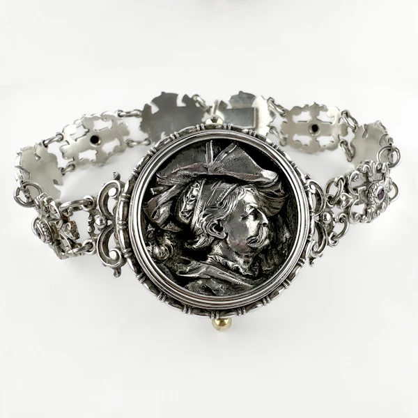 Georg Adam Scheid Art Nouveau Silver Bracelet - Saddingtons Jewellery Stand 375 - image 1