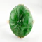 Vintage Carved Jade Ring - Saddingtons Jewellery stand 375 - image 2