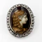 Victorian Diamond & Enamel Hercules Portrait Brooch - Saddingtons Jewellery Stand 375 - image 1